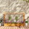 Pine Wood Raised Garden Bed with Trellis and Flat Roof Outdoor Planter Box for Flowers